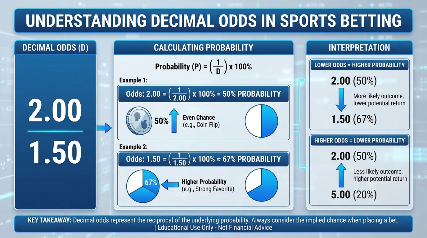 Explicação visual de como funcionam as odds nas apostas desportivas