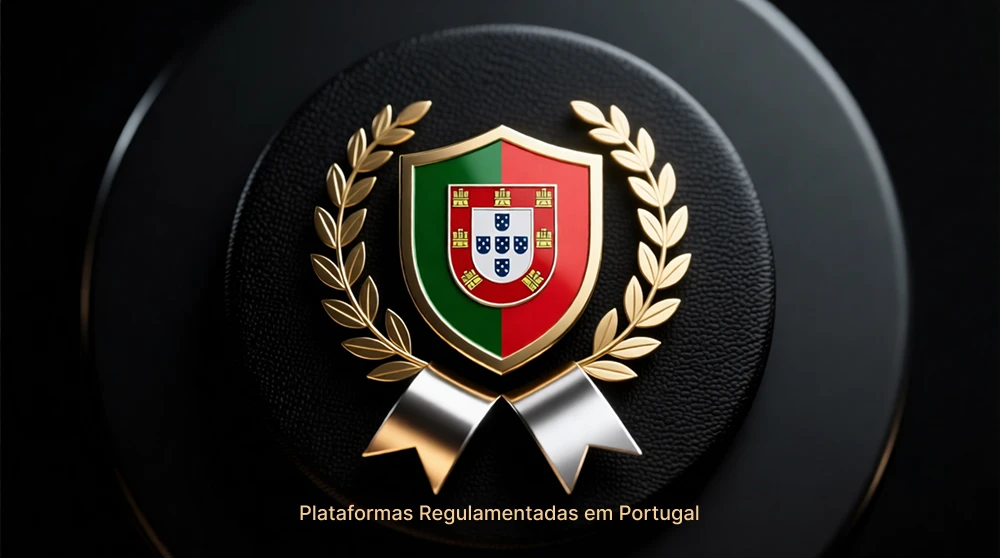 Emblema simbólico representando a licença oficial SRIJ para casas de apostas legais em Portugal